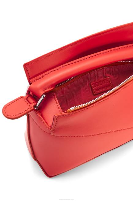 Red Mini Puzzle Edge bag in satin calfskin Loewe 84PR213 Women