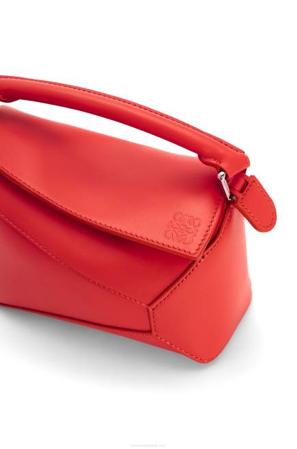 Red Mini Puzzle Edge bag in satin calfskin Loewe 84PR213 Women