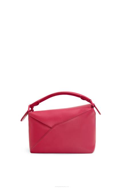 Ruby Red Glaze Small Puzzle Edge bag in satin calfskin Loewe 84PR436 Women