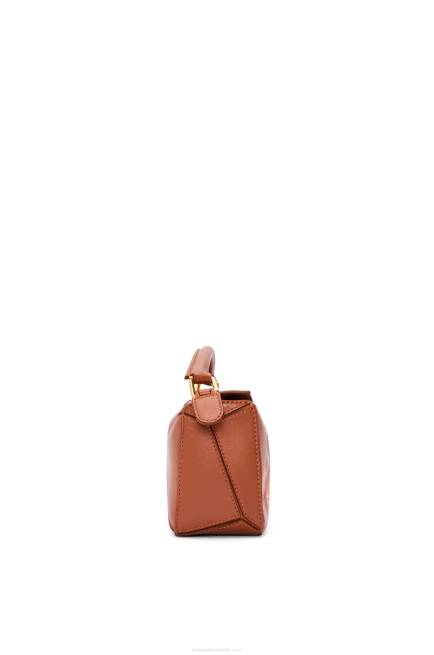 Rust Calcifer mini Puzzle bag in satin calfskin Loewe 84PR260 Women