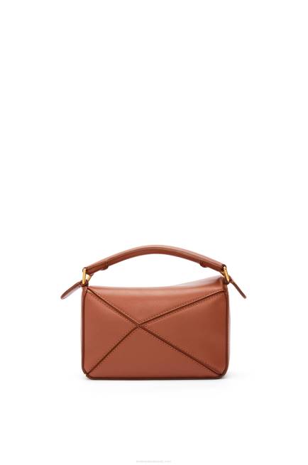 Rust Calcifer mini Puzzle bag in satin calfskin Loewe 84PR260 Women