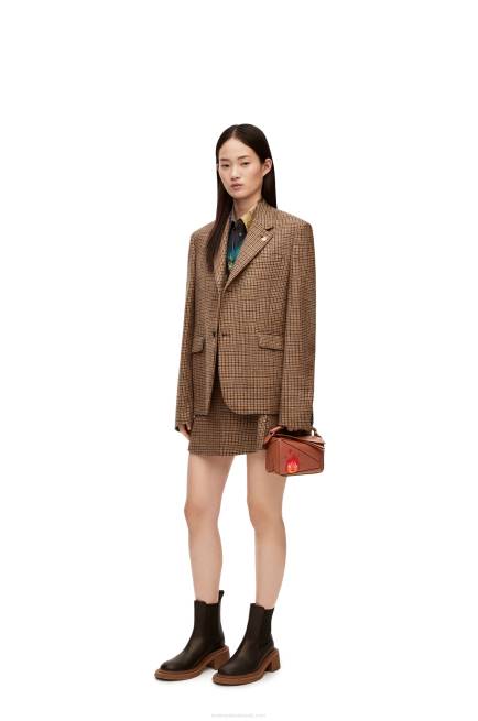 Rust Calcifer mini Puzzle bag in satin calfskin Loewe 84PR260 Women