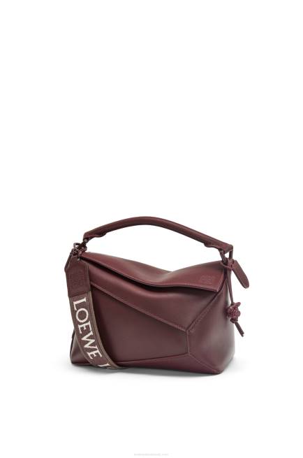 Sang De Boeuf Glaze Small Puzzle Edge bag in satin calfskin Loewe 84PR274 Women