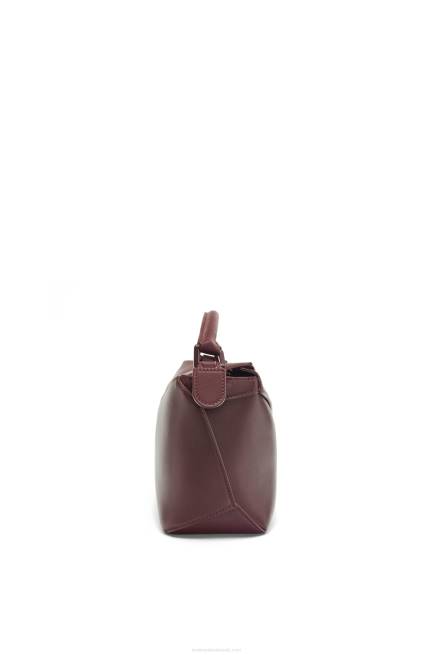 Sang De Boeuf Glaze Small Puzzle Edge bag in satin calfskin Loewe 84PR274 Women
