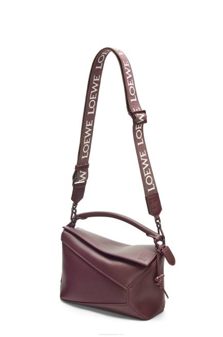 Sang De Boeuf Glaze Small Puzzle Edge bag in satin calfskin Loewe 84PR274 Women