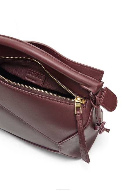 Sang De Boeuf Glaze Small Puzzle Edge bag in satin calfskin Loewe 84PR274 Women