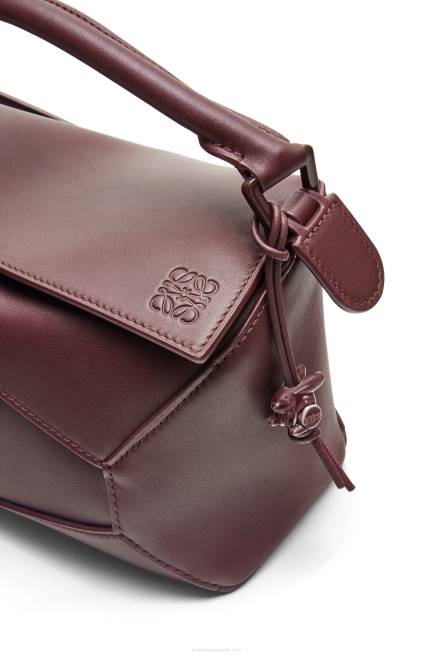 Sang De Boeuf Glaze Small Puzzle Edge bag in satin calfskin Loewe 84PR274 Women