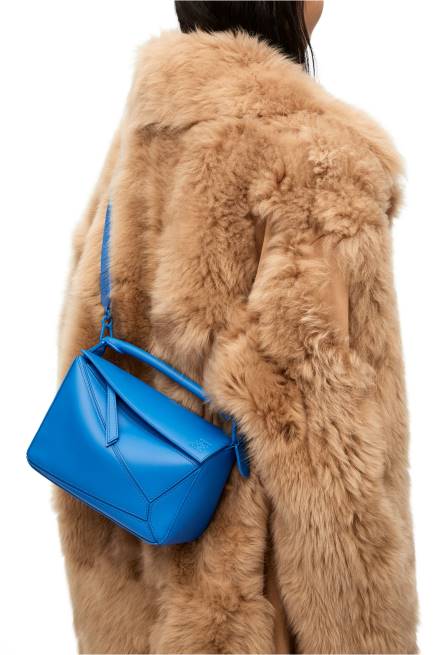 Scuba Blue Small Puzzle bag in satin calfskin Loewe 84PR480 Women