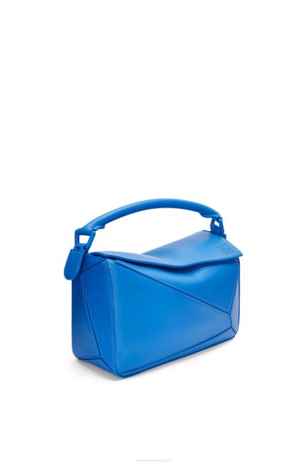 Scuba Blue Small Puzzle bag in satin calfskin Loewe 84PR480 Women