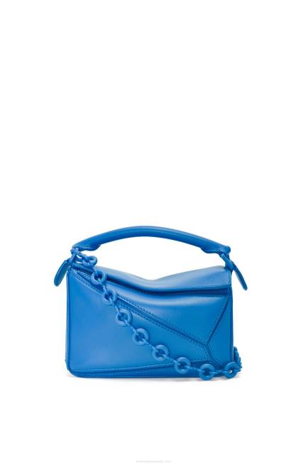 Scuba Blue Small Puzzle bag in satin calfskin Loewe 84PR480 Women