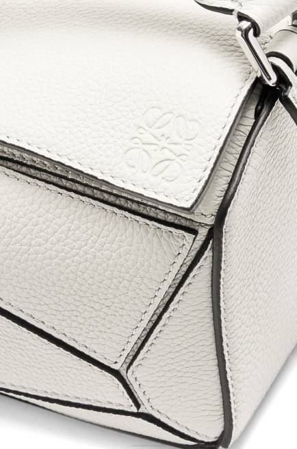 Soft White Mini Puzzle bag in soft grained calfskin Loewe 84PR203 Women