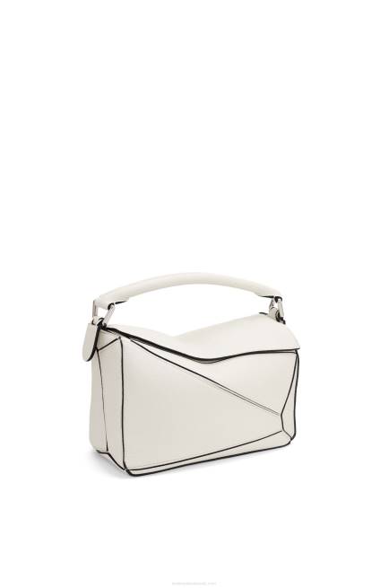 Soft White Small Puzzle bag in soft grained calfskin Loewe 84PR367 Women