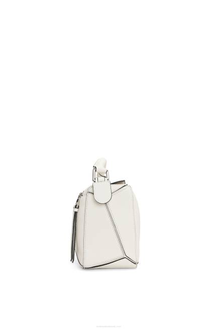 Soft White Small Puzzle bag in soft grained calfskin Loewe 84PR367 Women