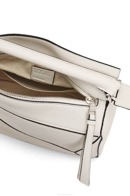 Soft White Small Puzzle bag in soft grained calfskin Loewe 84PR367 Women