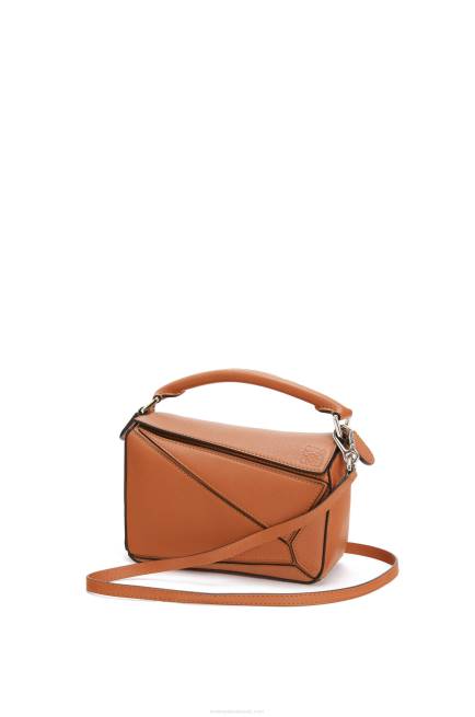 Tan Mini Puzzle bag in classic calfskin Loewe 84PR214 Women