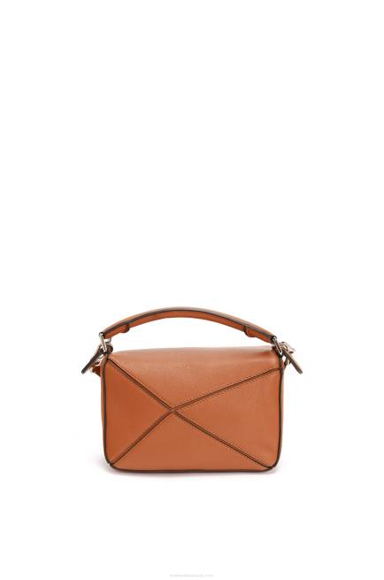 Tan Mini Puzzle bag in classic calfskin Loewe 84PR214 Women