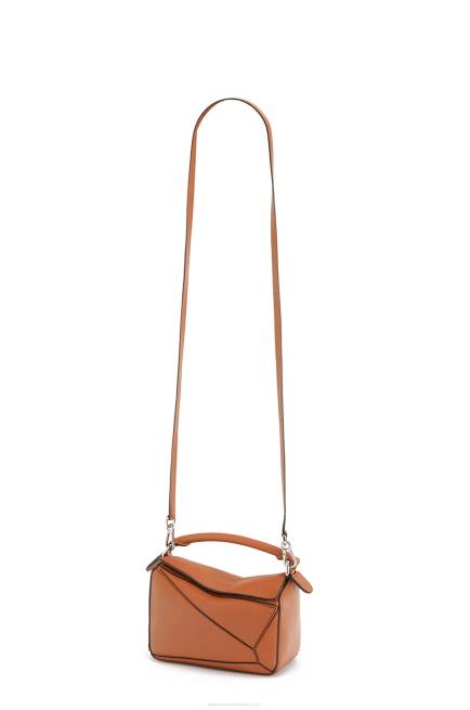 Tan Mini Puzzle bag in classic calfskin Loewe 84PR214 Women