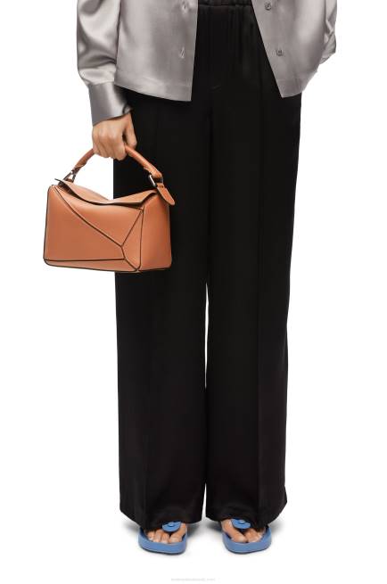 Tan Small Puzzle bag in classic calfskin Loewe 84PR364 Women