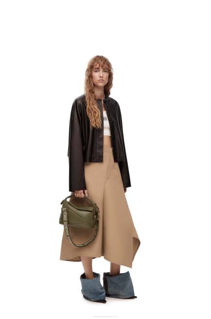 Tea Dust Glaze Small Puzzle Edge bag in satin calfskin Loewe 84PR536 Women