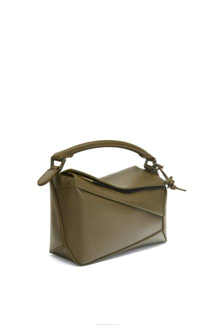 Tea Dust Glaze Small Puzzle Edge bag in satin calfskin Loewe 84PR536 Women