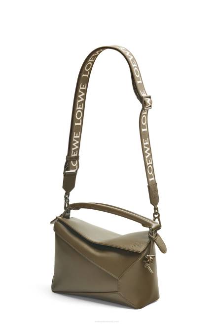 Tea Dust Glaze Small Puzzle Edge bag in satin calfskin Loewe 84PR536 Women