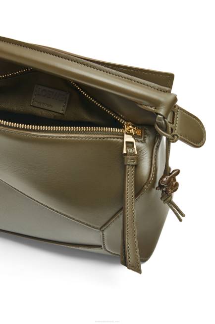 Tea Dust Glaze Small Puzzle Edge bag in satin calfskin Loewe 84PR536 Women