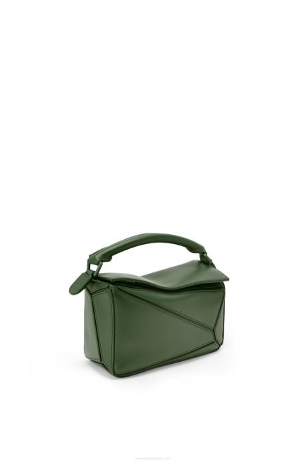 Vintage Khaki Mini Puzzle bag in satin calfskin Loewe 84PR270 Women