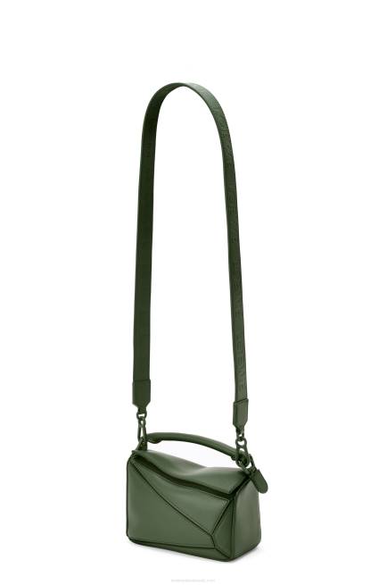 Vintage Khaki Mini Puzzle bag in satin calfskin Loewe 84PR270 Women