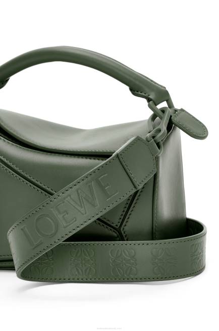 Vintage Khaki Mini Puzzle bag in satin calfskin Loewe 84PR270 Women