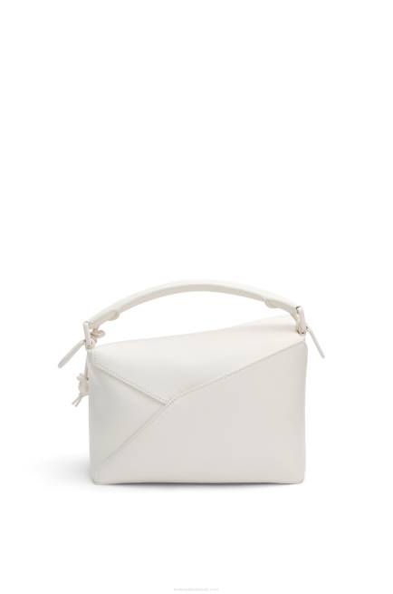 White Glaze Small Puzzle Edge bag in satin calfskin Loewe 84PR435 Women