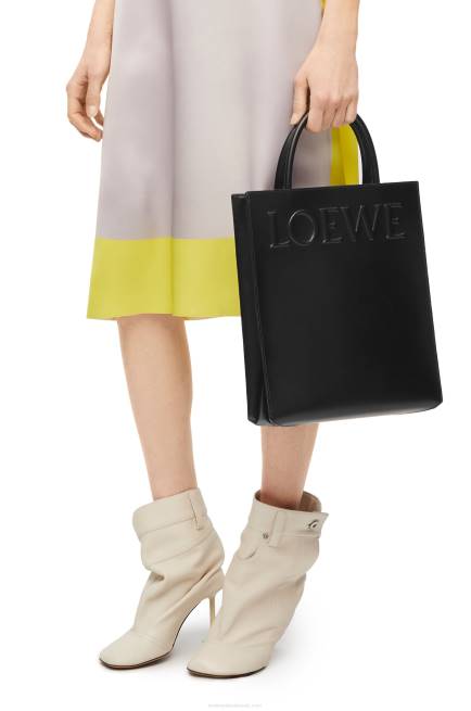 Black Standard A4 Tote in sleek calfskin Loewe 84PR117 Women