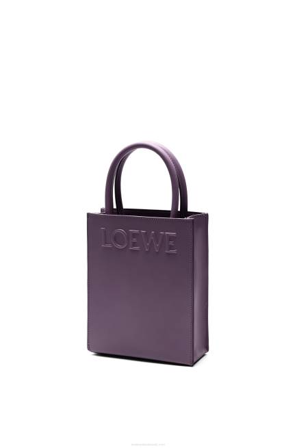 Deep Aubergine Standard A5 Tote in sleek calfskin Loewe 84PR192 Women
