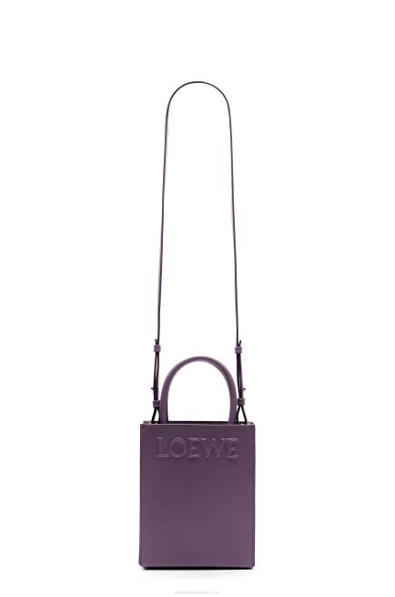 Deep Aubergine Standard A5 Tote in sleek calfskin Loewe 84PR192 Women