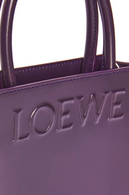 Deep Aubergine Standard A5 Tote in sleek calfskin Loewe 84PR192 Women