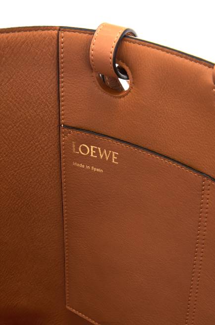 Ecru/Tan Anagram Tote bag in jacquard and calfskin Loewe 84PR122 Women