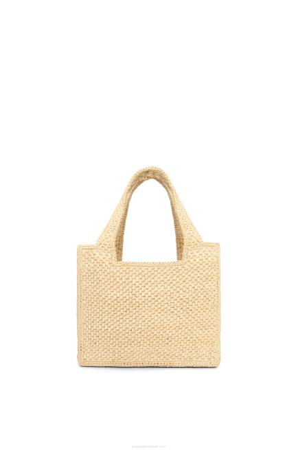 Natural Maruja Mallo mini Font Tote in raffia Loewe 84PR112 Women