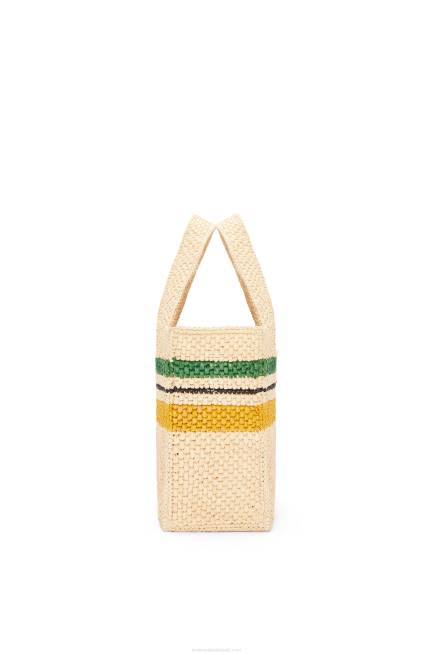 Natural/Multicolor Small Font Tote in raffia Loewe 84PR111 Women