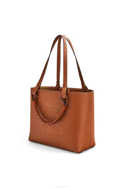 Tan Small Anagram Tote bag in classic calfskin Loewe 84PR124 Women