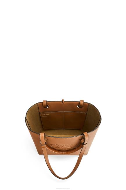 Tan Small Anagram Tote bag in classic calfskin Loewe 84PR124 Women