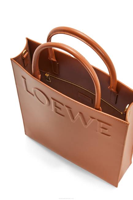 Tan Standard A4 Tote in sleek calfskin Loewe 84PR115 Women