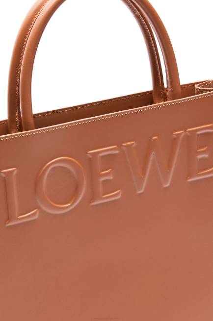 Tan Standard A4 Tote in sleek calfskin Loewe 84PR115 Women
