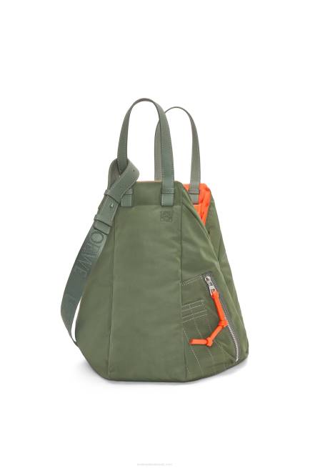 Vintage Khaki Hammock Tote reversible bag in nylon Loewe 84PR446 Women