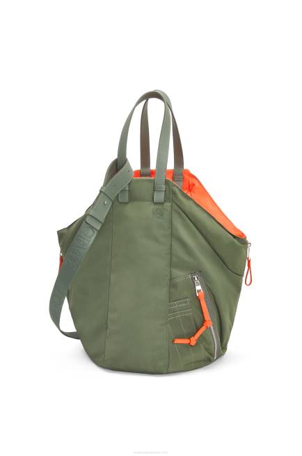 Vintage Khaki Hammock Tote reversible bag in nylon Loewe 84PR446 Women