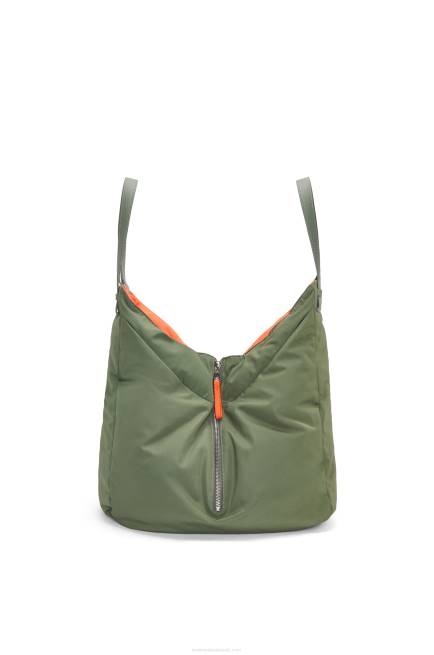 Vintage Khaki Hammock Tote reversible bag in nylon Loewe 84PR446 Women