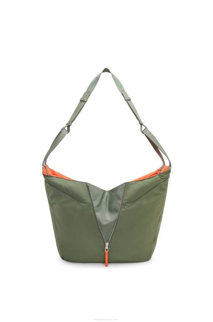 Vintage Khaki Hammock Tote reversible bag in nylon Loewe 84PR446 Women