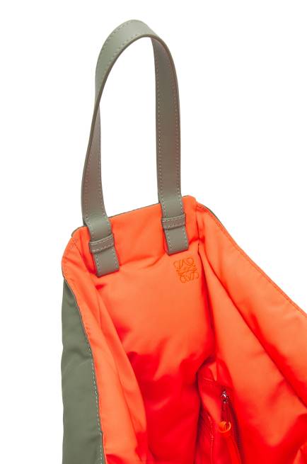 Vintage Khaki Hammock Tote reversible bag in nylon Loewe 84PR446 Women