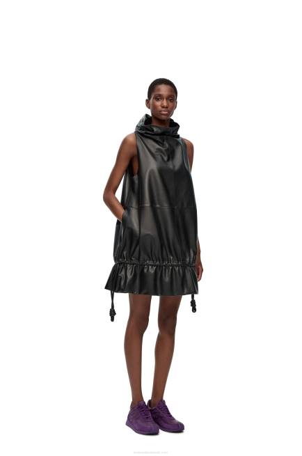 Black Flamenco dress in nappa Loewe 84PR1100 Women