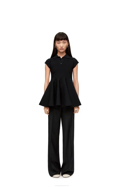 Black Mini dress in viscose blend knit Loewe 84PR1079 Women