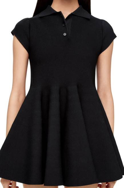 Black Mini dress in viscose blend knit Loewe 84PR1079 Women