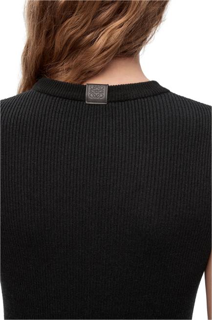 Black/Navy Tube knit dress in wool Loewe 84PR985 Women